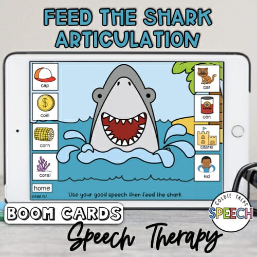 Shark Articulation Boom Cards for Speech Therapy
