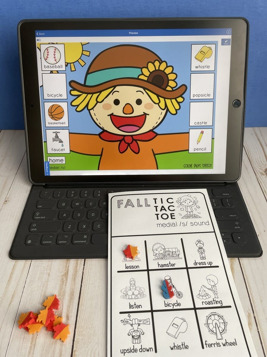 Scarecrow Boom Cards for Speech Therapy