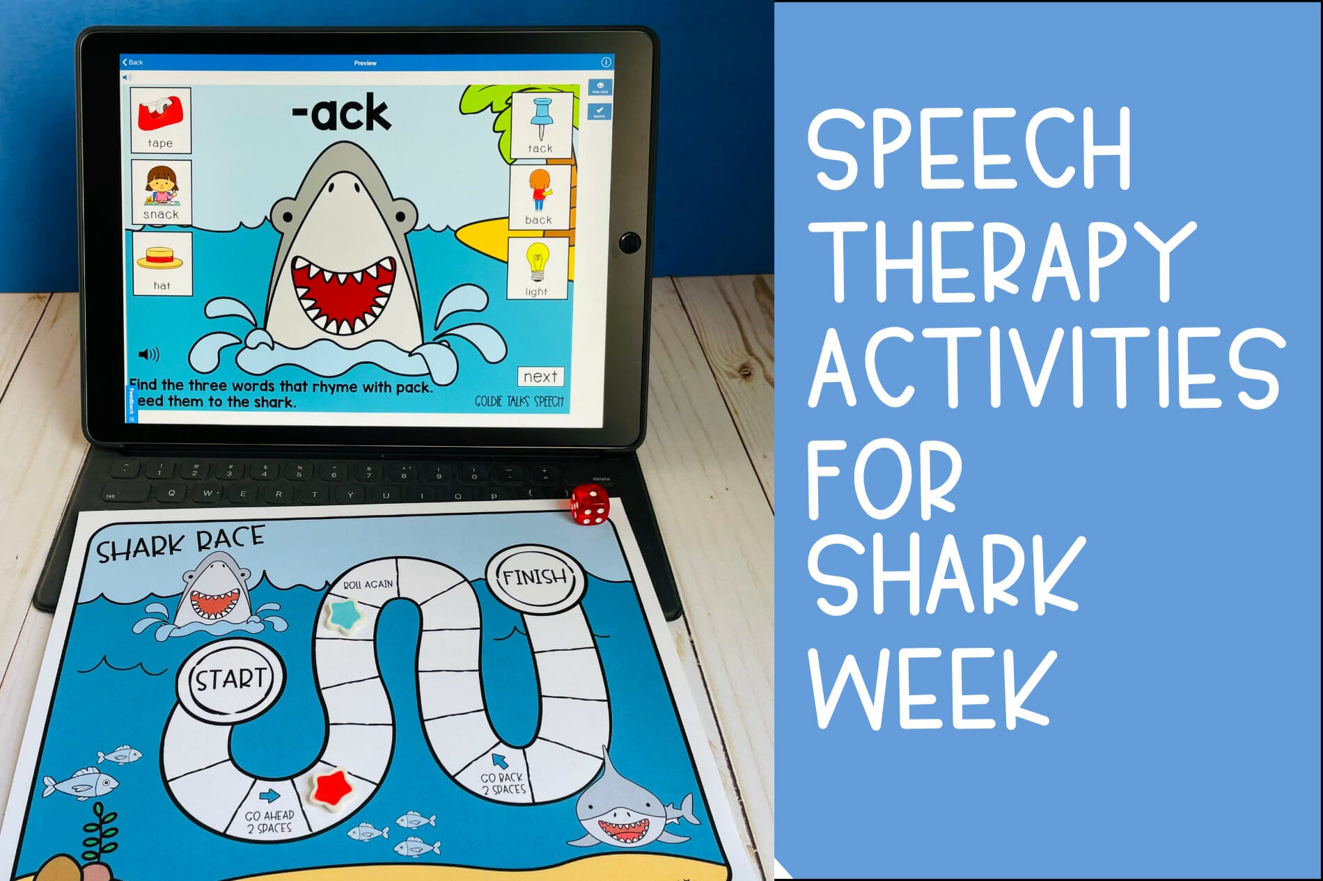 Shark Game for Kids - Free Printable - Your Therapy Source