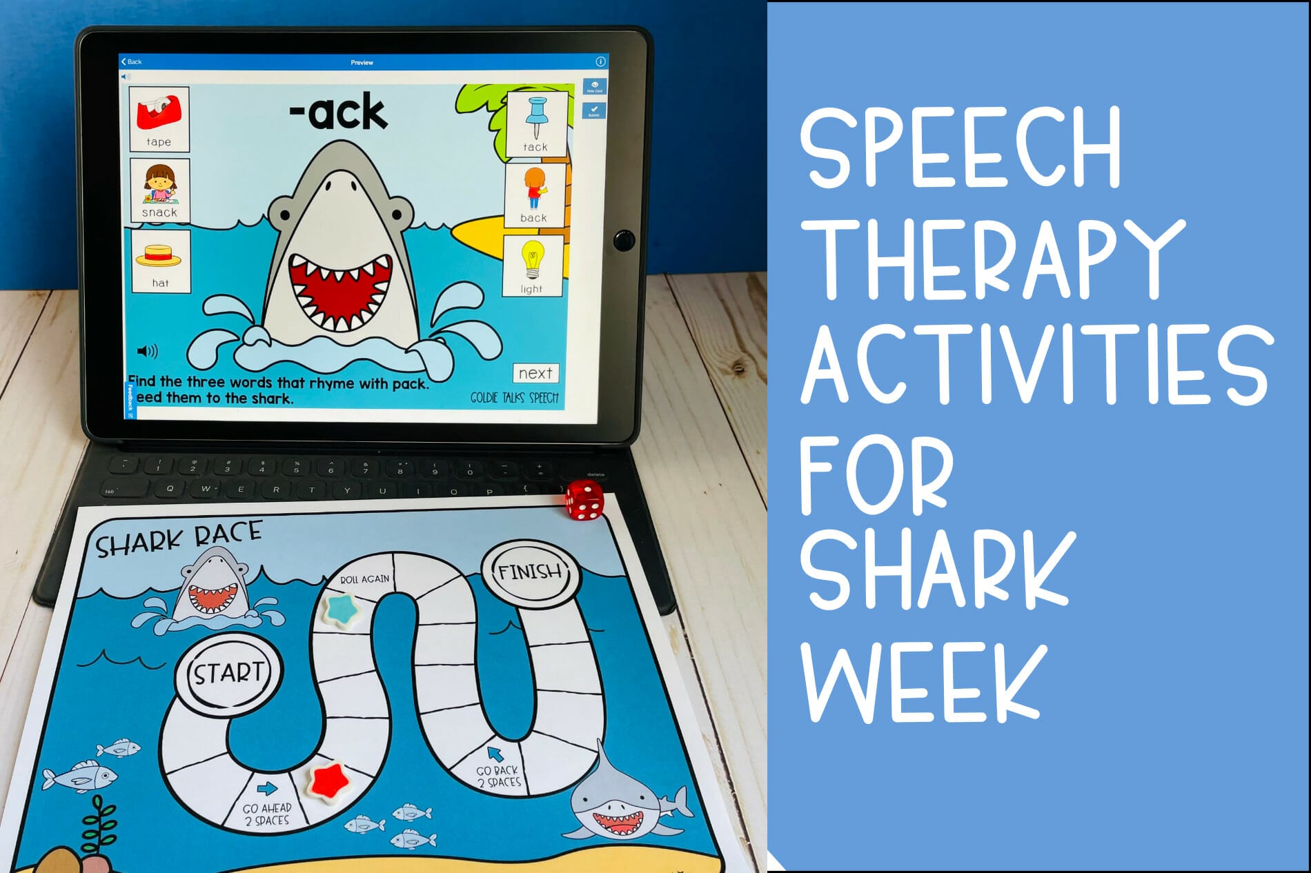speech activities for shark week