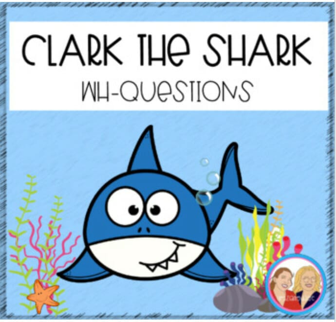 Shark Wh Questions shark week activity for speech therapy
