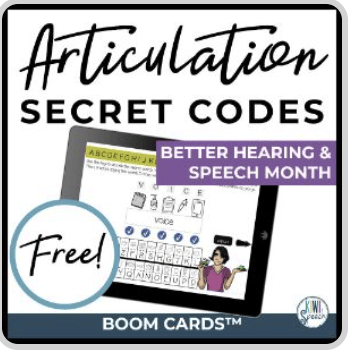 Articulation Secret Codes Boom Cards