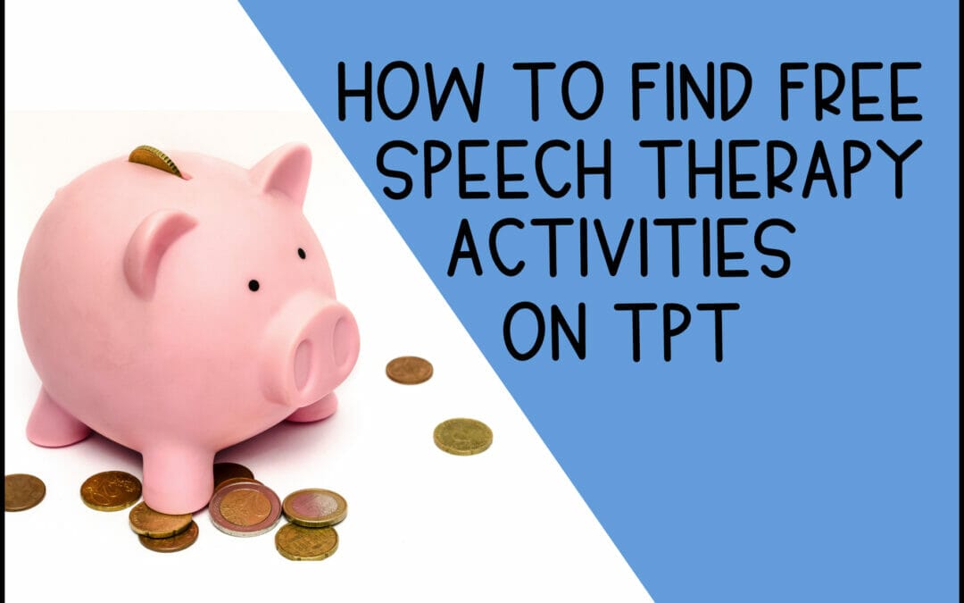 Find Free Speech Therapy Activities on TpT