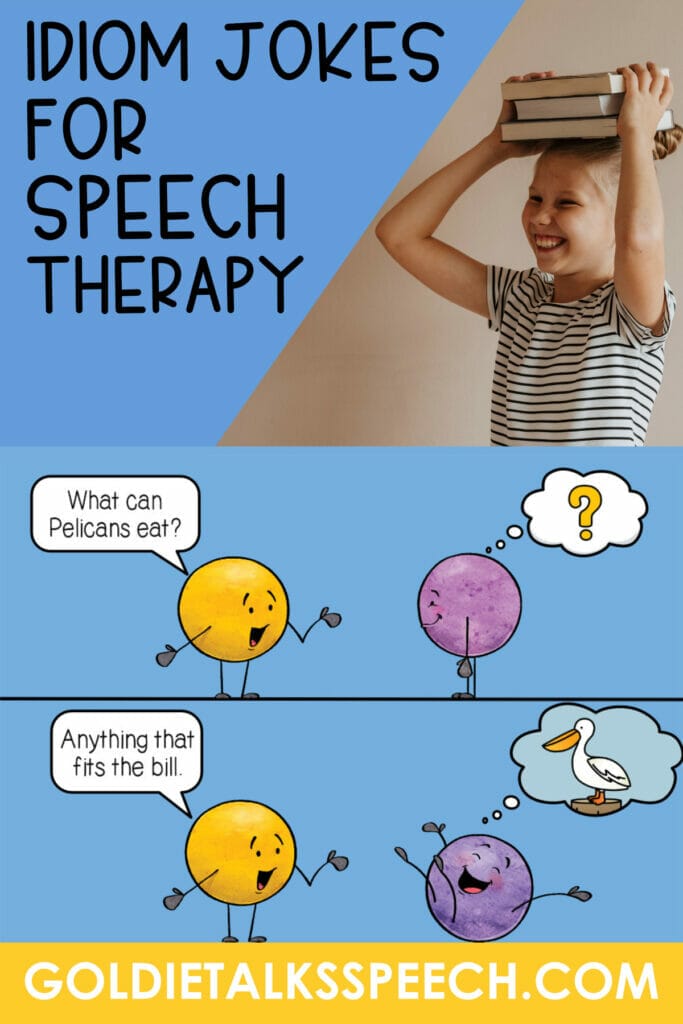 idiom jokes for speech therapy pin
