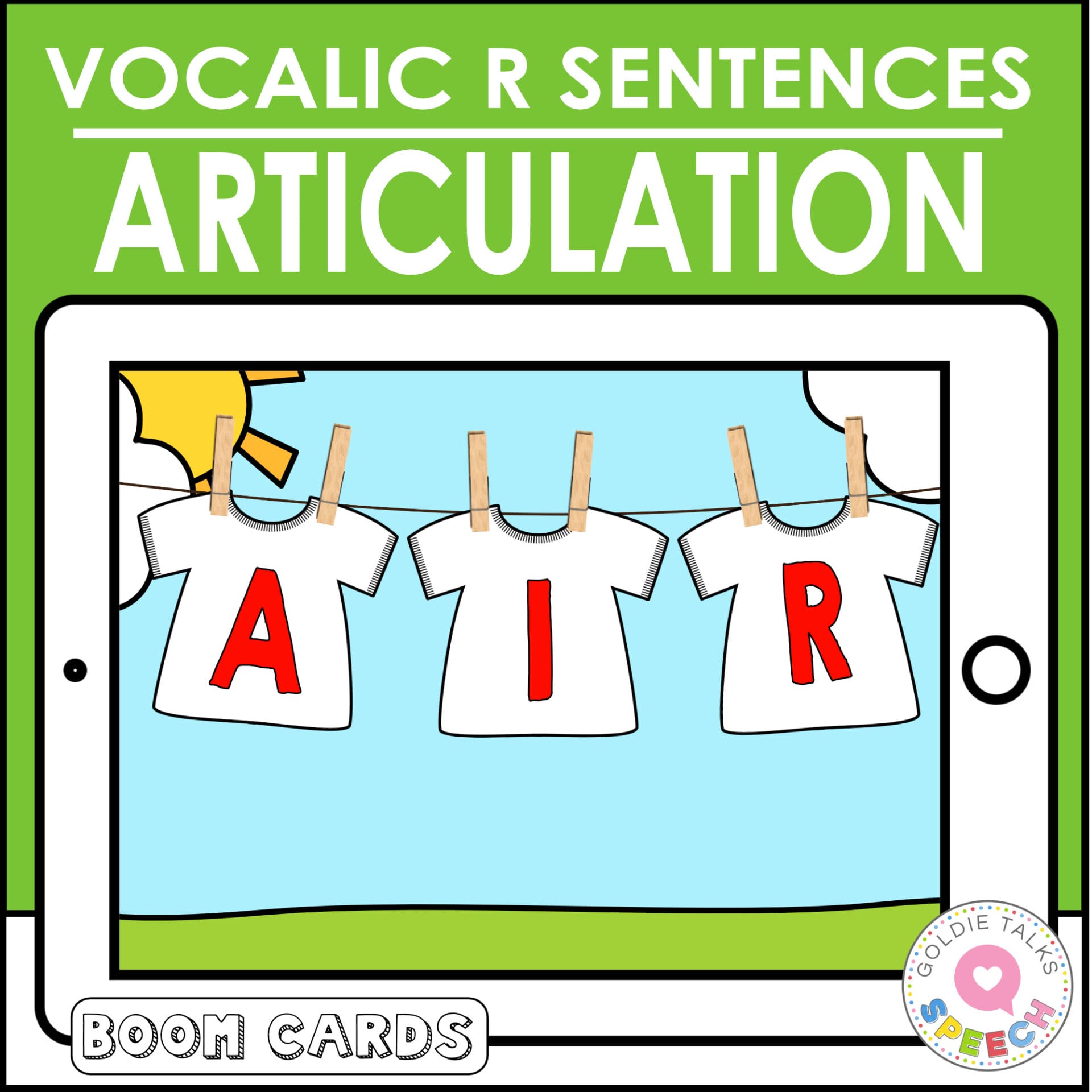 Free Boom Cards for Vocalic R Coarticulation Strategy